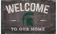 Michigan State Spartans 11" x 19" Welcome to Our Home Sign