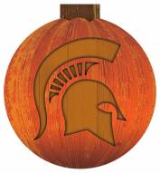 Michigan State Spartans 12" Halloween Pumpkin Sign