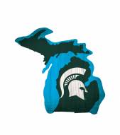 Michigan State Spartans 12" Team Color Logo State Sign