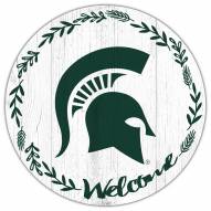 Michigan State Spartans 12" Welcome Circle Sign