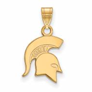 Michigan State Spartans 14k Yellow Gold Small Pendant