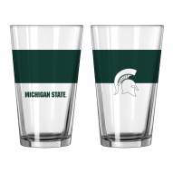 Michigan State Spartans 16 oz. Colorblock Pint Glass