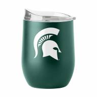 Michigan State Spartans 16 oz. Flipside Powder Coat Curved Beverage Glass