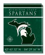 Michigan State Spartans 16" x 20" Coordinates Canvas Print