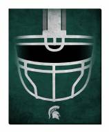 Michigan State Spartans 16" x 20" Ghost Helmet Canvas Print