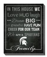 Michigan State Spartans 16" x 20" In This House Canvas Print