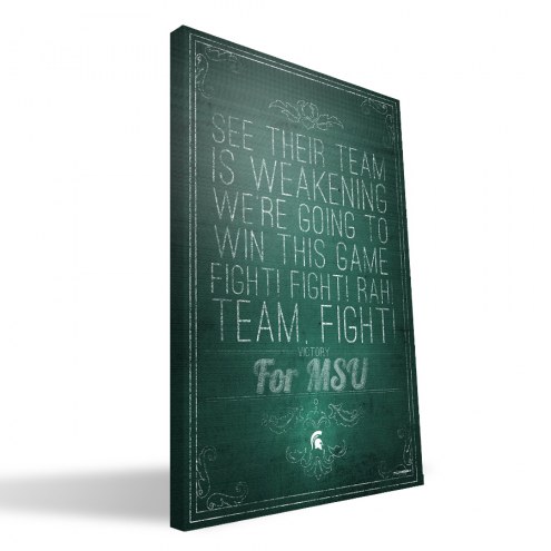 Michigan State Spartans 16&quot; x 24&quot; Song Canvas Print