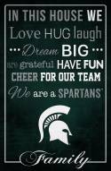 Michigan State Spartans 17" x 26" In This House Sign