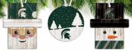 Michigan State Spartans 3-Pack Christmas Ornament Set