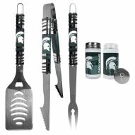 Michigan State Spartans 3 Piece Tailgater BBQ Set and Salt and Pepper Shaker Set