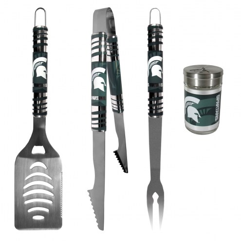 Michigan State Spartans 3 Piece Tailgater BBQ Set and Season Shaker