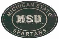 Michigan State Spartans 46" Heritage Logo Oval Sign