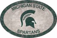 Michigan State Spartans 46" Team Color Oval Sign