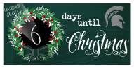 Michigan State Spartans 6" x 12" Chalk Christmas Countdown Sign