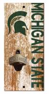 Michigan State Spartans 6" x 12" Distressed Bottle Opener
