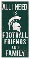 Michigan State Spartans 6" x 12" Friends & Family Sign