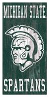 Michigan State Spartans 6" x 12" Heritage Logo Sign
