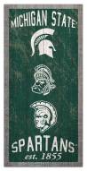 Michigan State Spartans 6" x 12" Heritage Sign