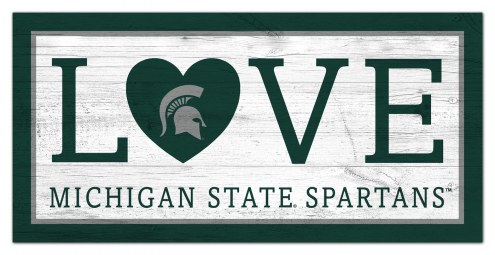 Michigan State Spartans 6&quot; x 12&quot; Love Sign