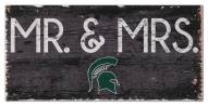 Michigan State Spartans 6" x 12" Mr. & Mrs. Sign