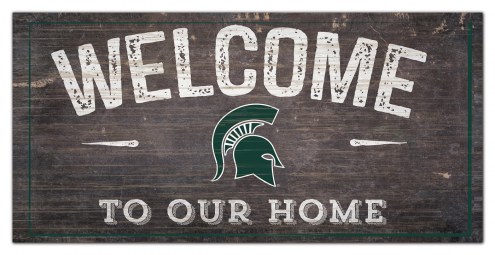Michigan State Spartans 6&quot; x 12&quot; Welcome Sign