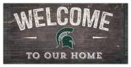 Michigan State Spartans 6" x 12" Welcome Sign