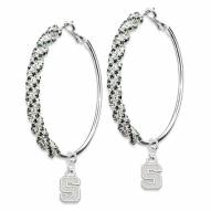 Michigan State Spartans Amped Logo Crystal Earrings