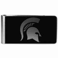 Michigan State Spartans Black and Steel Money Clip