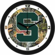 Michigan State Spartans Camo Wall Clock