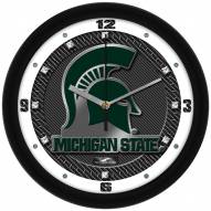Michigan State Spartans Carbon Fiber Wall Clock