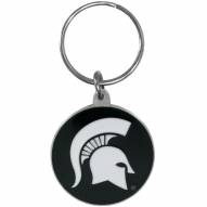 Michigan State Spartans Carved Metal Key Chain