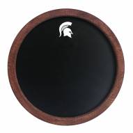 Michigan State Spartans Chalkboard ""Faux"" Barrel Top Sign