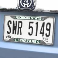 Michigan State Spartans Chrome Metal License Plate Frame