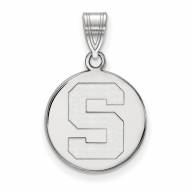 Michigan State Spartans Sterling Silver Medium Disc Pendant