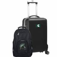 Michigan State Spartans Deluxe 2-Piece Backpack & Carry-On Set