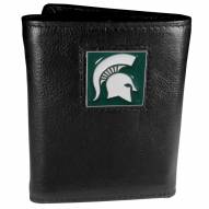 Michigan State Spartans Deluxe Leather Tri-fold Wallet in Gift Box