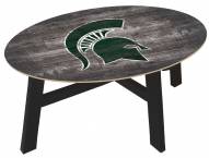 Michigan State Spartans Distressed Wood Coffee Table