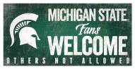 Michigan State Spartans Fans Welcome Sign