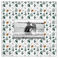 Michigan State Spartans Floral Pattern 10" x 10" Picture Frame