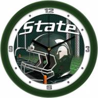 Michigan State Spartans Football Helmet Wall Clock