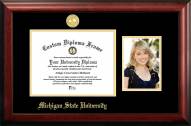 Michigan State Spartans Gold Embossed Diploma Frame with Portrait
