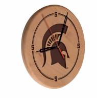 Michigan State Spartans Laser Engraved Wood Clock