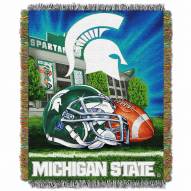 Michigan State Spartans Home Field Advantage Throw Blanket