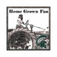 Michigan State Spartans Home Grown 10" x 10" Sign