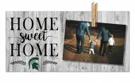 Michigan State Spartans Home Sweet Home Clothespin Frame
