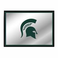 Michigan State Spartans Horizontal Framed Mirrored Wall Sign
