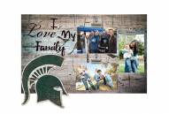 Michigan State Spartans I Love My Family Clip Frame