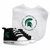 Michigan State Spartans Infant Bib & Shoes Gift Set