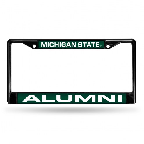 Michigan State Spartans Laser Black License Plate Frame