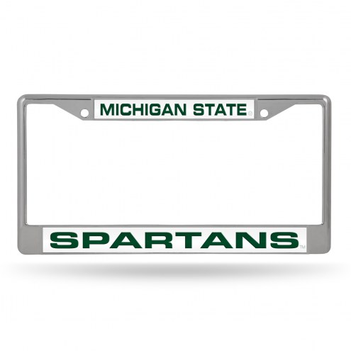 Michigan State Spartans Laser Chrome License Plate Frame